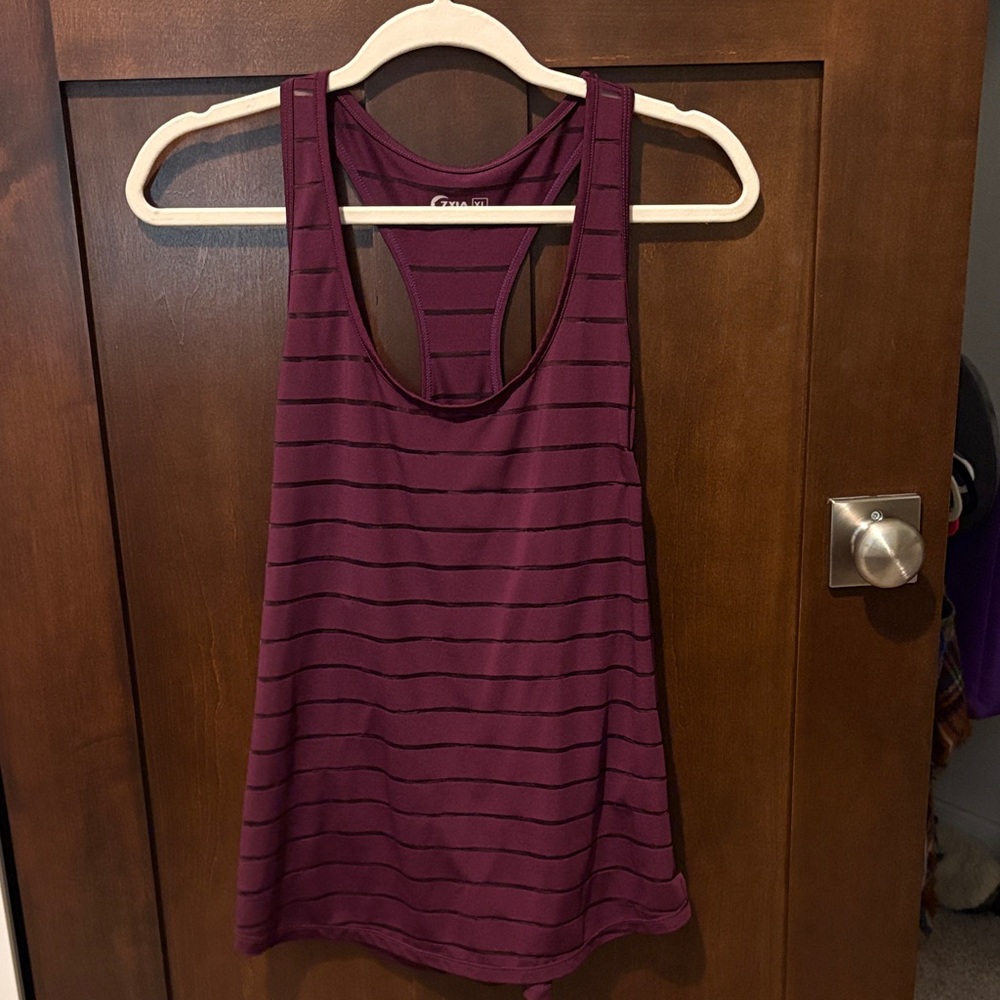 Stylish Plum Striped Tank Top